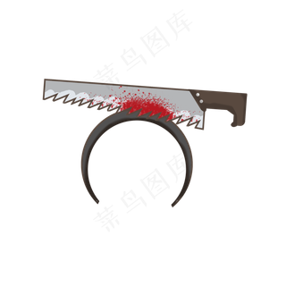 愚人节恶搞道具锯子穿头发箍