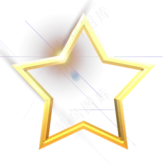 金色立体五角星