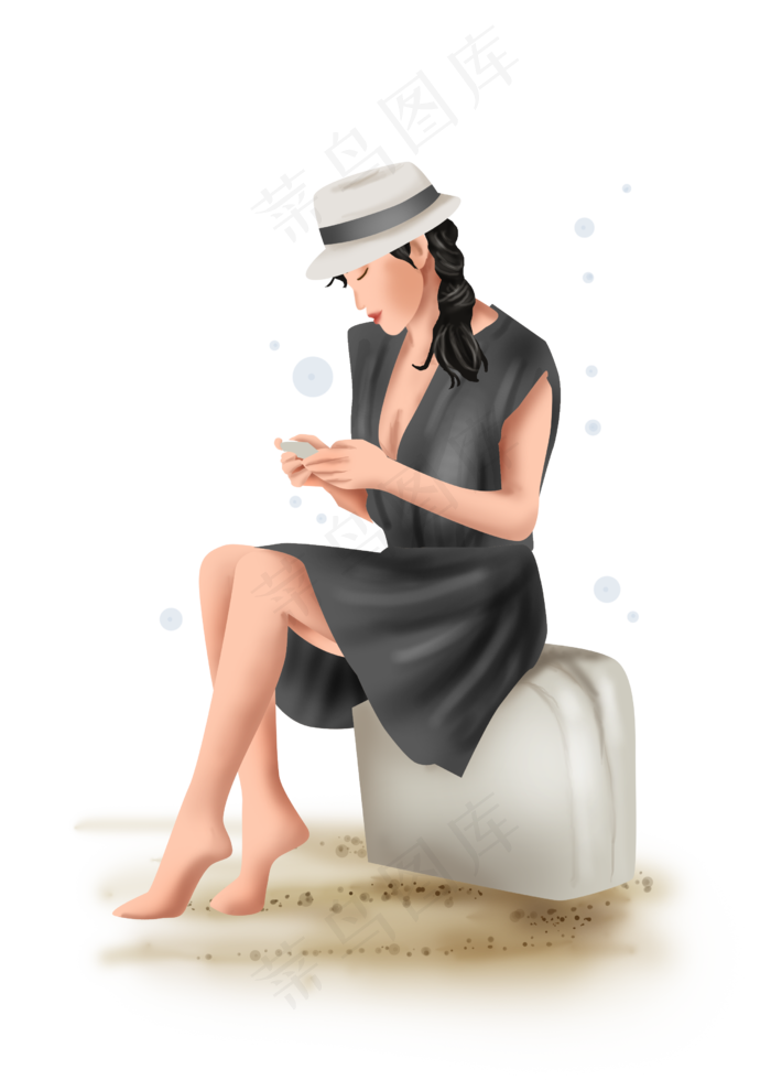 世界旅游日出行的女孩