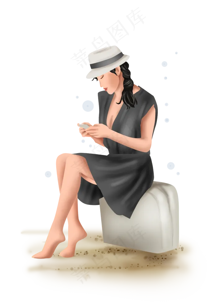 世界旅游日出行的女孩(2480X3508(DPI:300))psd模版下载