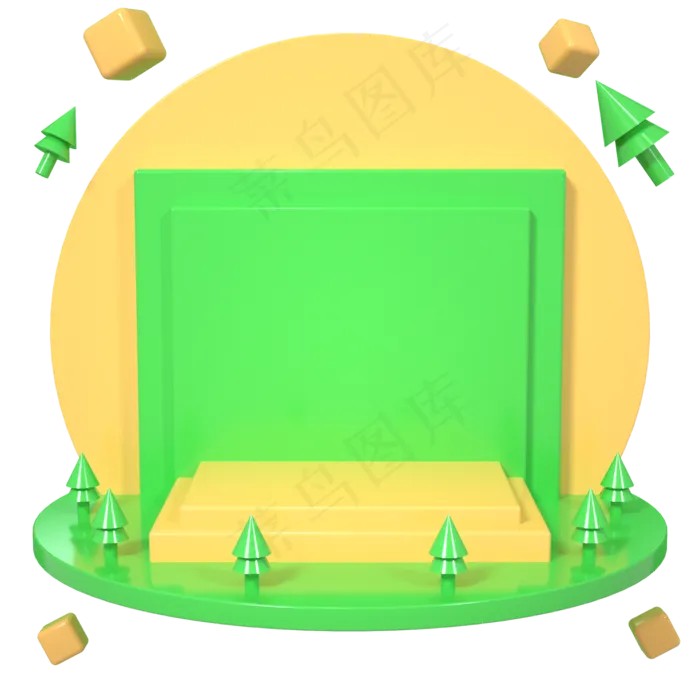 C4D端午节618立体几何电商(2000*2000px 300 dpi )