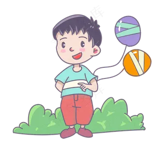 儿童节快乐的男孩手绘 儿童节快乐的男孩手绘