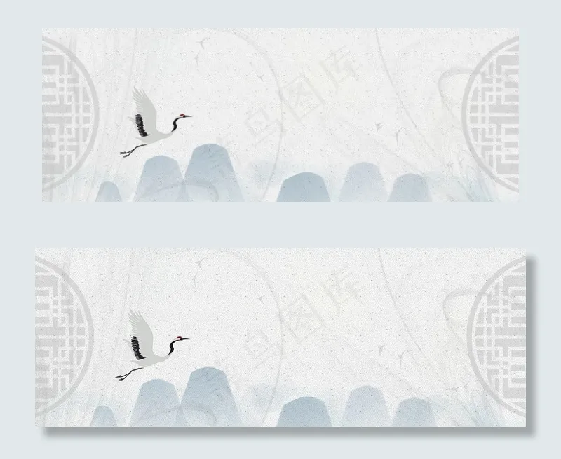 古风水墨中国风简约banner