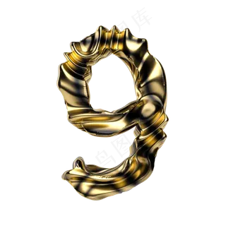 黑金质感倒计时周年庆数字9