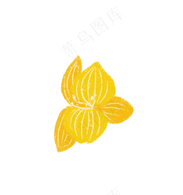 国潮黄色花朵配饰(1772X1894(DPI:300))psd模版下载