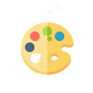 毕业季文具画板卡通矢量图