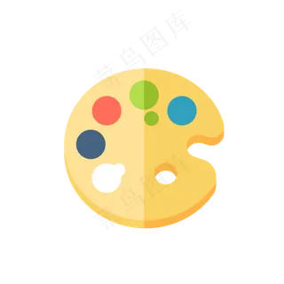 毕业季文具画板卡通矢量图