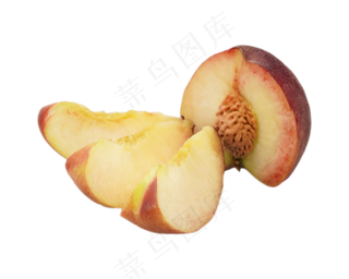 切开水果桃子