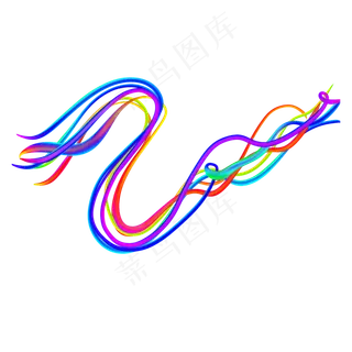 卡通彩虹光束免抠