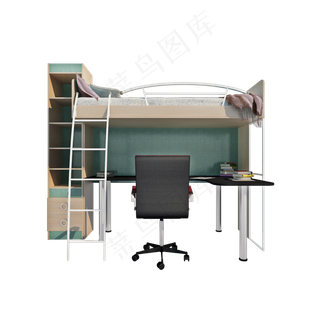 仿真宿舍床位png图,免抠元素