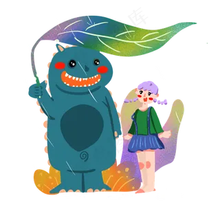 谷雨躲雨的小女孩