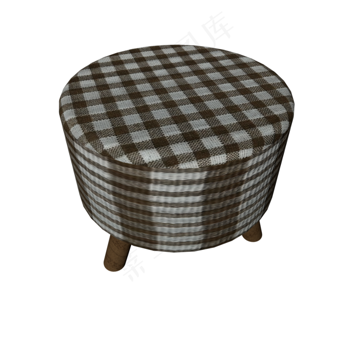 C4D仿真实物小凳子家用,免抠元素