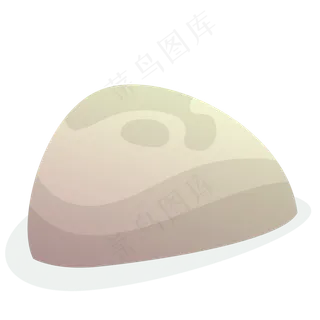 灰色的卡通石头图案