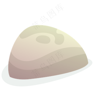 灰色的卡通石头图案