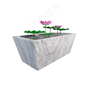 仿真荷花池png图