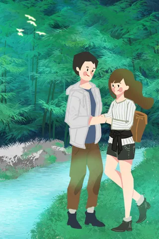 情侣五一户外出游