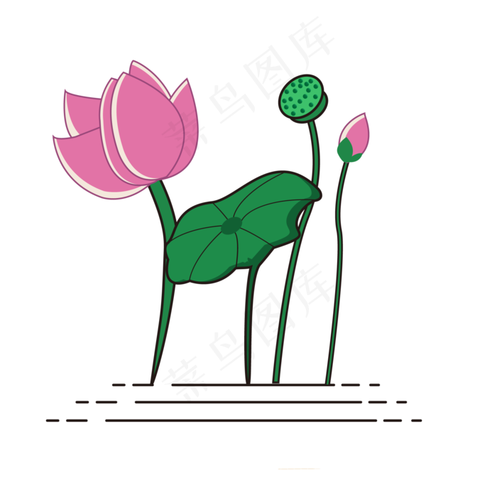 MEB风格荷花荷叶