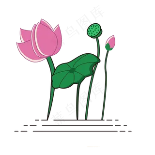 MEB风格荷花荷叶 MEB风格荷花荷叶