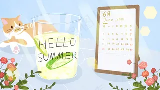 六月你好猫咪柠檬