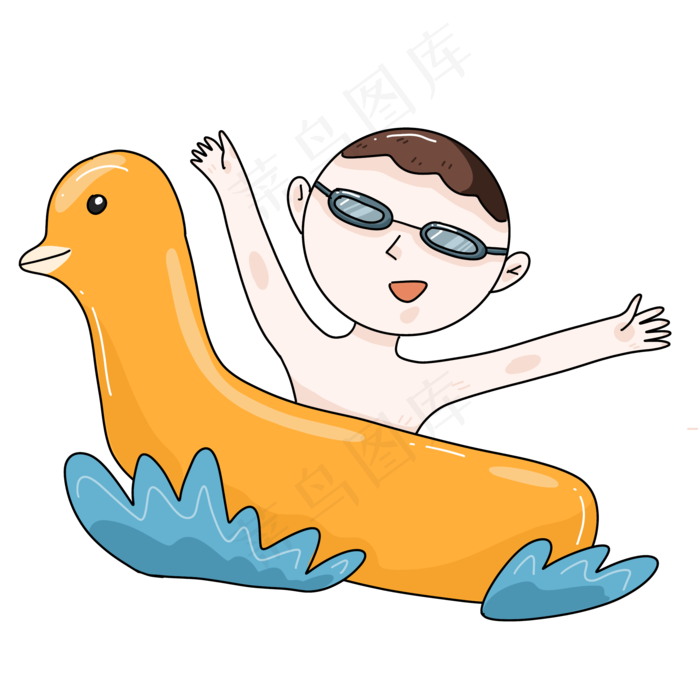 儿童节鸭子的插画