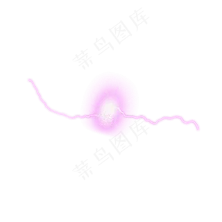 紫色闪电光晕元素,免抠元素