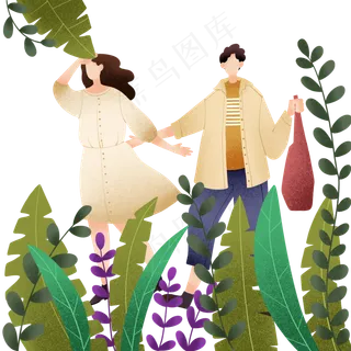 立夏出游的情侣