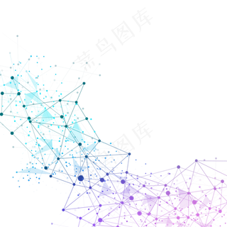 绚烂科技点线结构,免抠元素