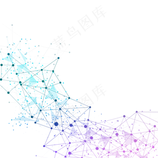 绚烂科技点线结构,免抠元素