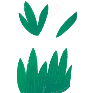 卡通绿色的枝叶植物
