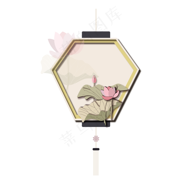 微立体古典传统中国风节日装饰荷