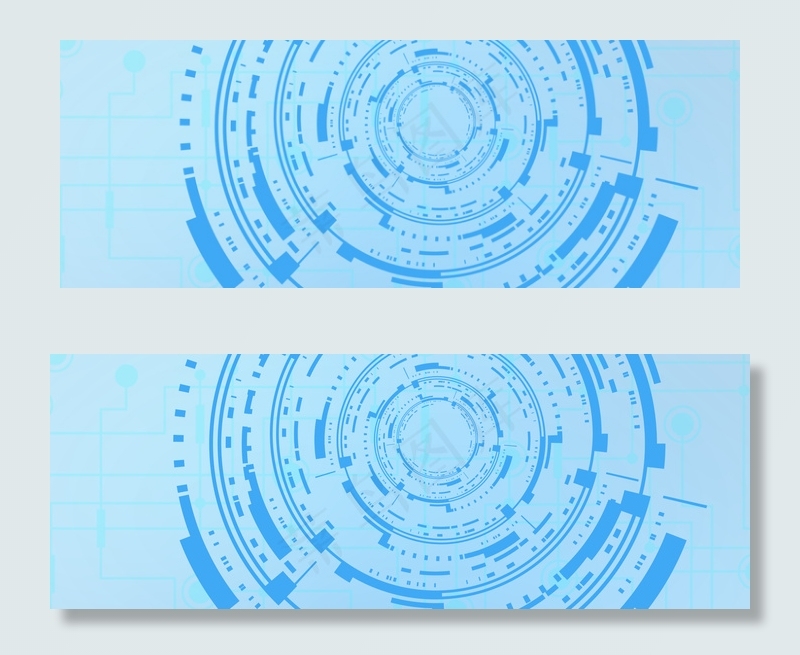 蓝色科技电子banner(1920*700px 	       )psd模版下载