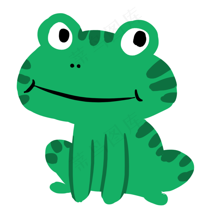 绿色创意青蛙元素,免抠元素