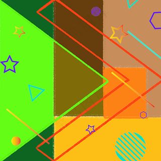 彩色色块科技平面广告