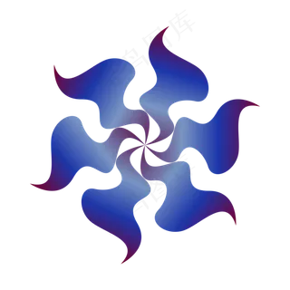 圆形旋转矢量放射图案