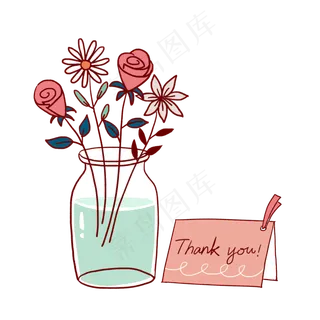 文艺小清新手绘花朵PNG免抠素