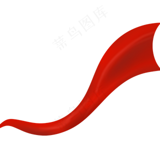 红色绸带绸缎漂浮
