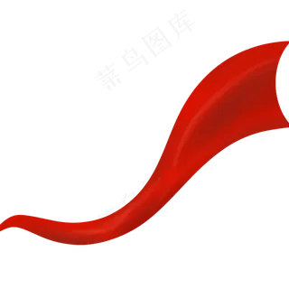 红色绸带绸缎漂浮