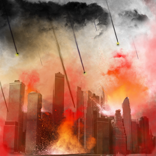 地震火苗火焰乌烟瘴气灾难元素,免抠元素