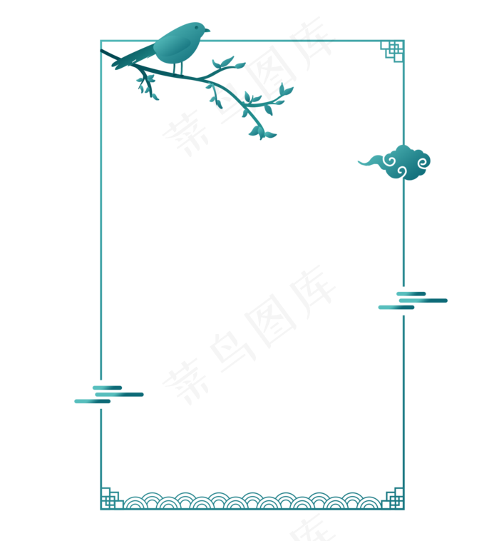 墨绿色后现代边框