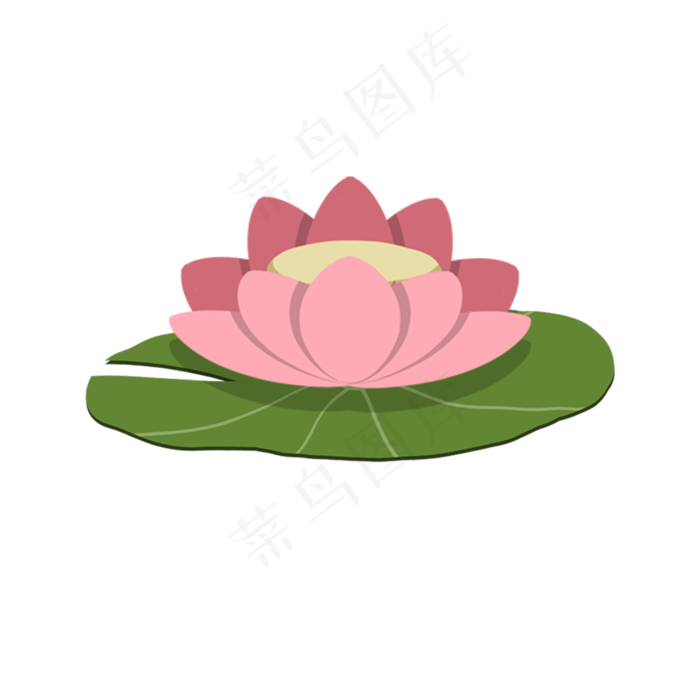 荷叶上的荷花(2000X2000(DPI:300))psd模版下载