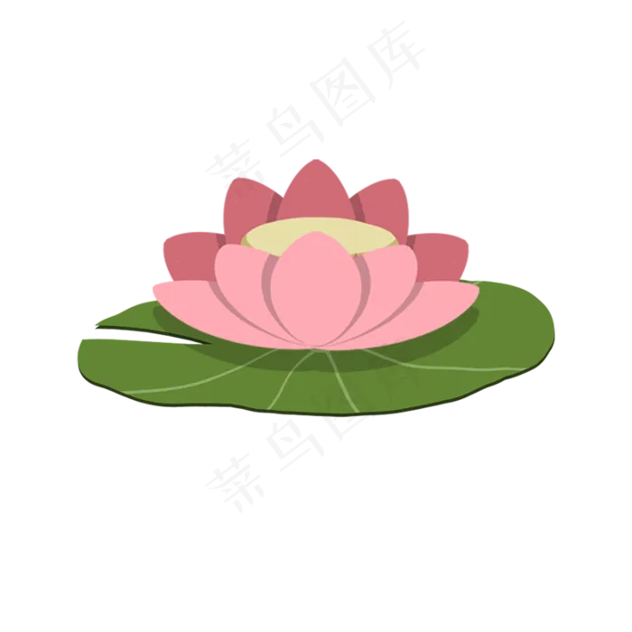 荷叶上的荷花(2000X2000(DPI:300))psd模版下载