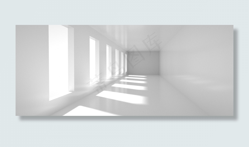 白色廊道高端电商banner