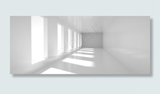 白色廊道高端电商banner