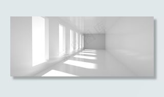白色廊道高端电商banner