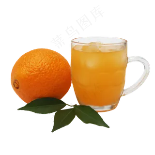 鲜榨橙汁冰饮,免抠元素