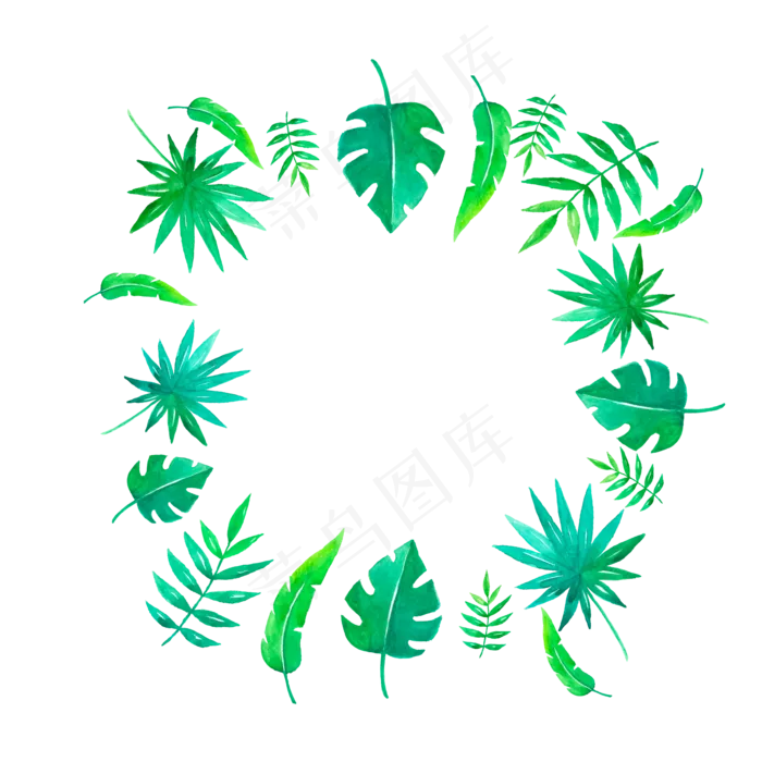 夏季夏天夏至水墨植物免扣素材(3107X3794(DPI:300))ai矢量模版下载