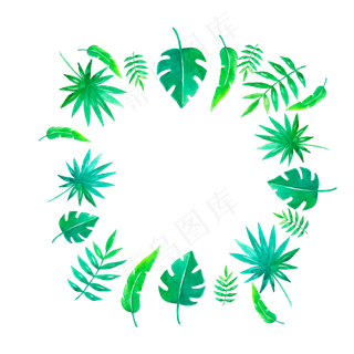 夏季夏天夏至水墨植物免扣素材