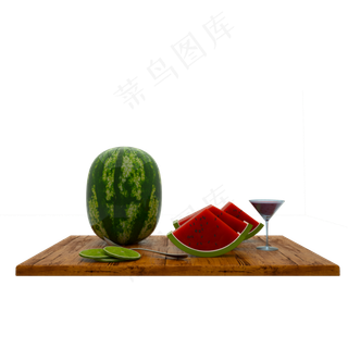夏季西瓜柠檬水果