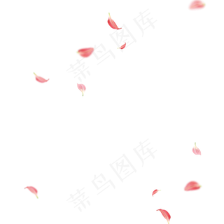 粉色漂浮的桃花瓣免扣,免抠元素