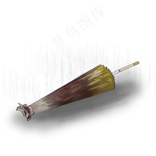 传统古风清明节油纸伞,免抠元素